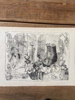 George Cruikshank, Nursery Rhymes, Antique Print,